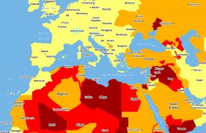 Este mapa señala los lugares más peligrosos para viajar en 2019