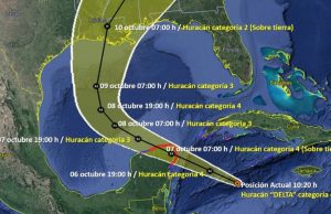 El huracán Delta entrara con una fuerza de categoría 5 a Quintana Roo