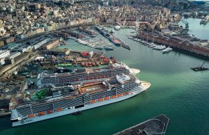 El único barco de crucero en el Mediterráneo MSC Grandiosa
