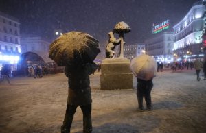 Madrid recibe la peor nevada en 40 años