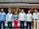 Izq, José Miguel Soriano, Tesorero de ANDRI , Randal Lama Ceo Grupo Bonanza, Anaelie Prieto Vicepresidenta ANDRI, Eduardo Sanz Lovaton, Director Director General de Aduana, Ney Deschamps Presidente de ANDRI, Miguel Calzada León, Presidente de CTN