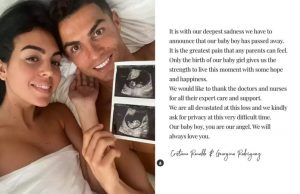 Fallece uno de los bebés que esperaban Cristiano Ronaldo y Georgina Rodríguez