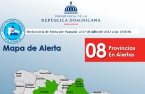 8 provincias están en alerta verde por lluvias