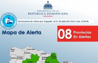 8 provincias están en alerta verde por lluvias